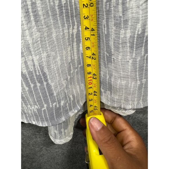 H by Halston‎ Cover-Up Shirt Dress Small Gray Semi Sheer Tie Dye Button Front - Picture 4 of 7